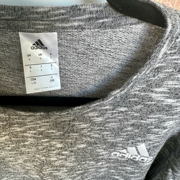 Men’s Adidas Long Sleeve Shirt Salt & Pepper Size Large - Picture 3 of 5